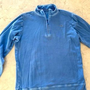 Vineyards vines boys size XL blue quarter zip sweater